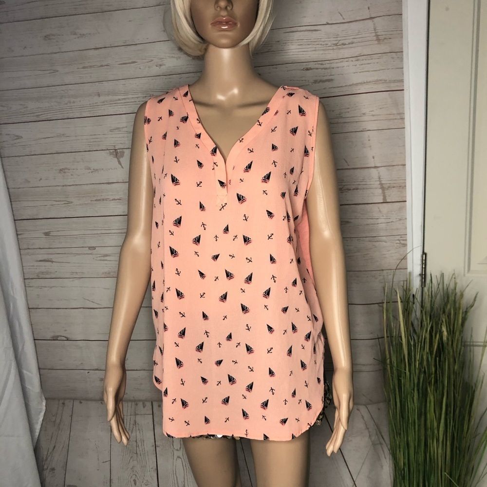 Piphany San Francisco sleeveless sailboat top S